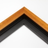 A simple floater frame with a pecan-wood wash and pearlized finish.

The 3/4 " rabbet allows this frame  as a shallow shadow box.

It is  ideal for small artwork. This modern frame is suitable for a wide variety of art mediums, from photographs to paintings and giclée prints.