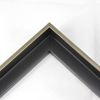 This small, L-shaped floating canvas frame in matte black features a brushed Silver face.

1.5 " depth from wall, and .5 " width: ideal for medium and large canvases on thin (3/4 " deep) stretcher bars.  Pair this frame with a painting or Giclée print for an authentic fine art display. 

*Note: These solid wood, custom canvas floaters are for stretched canvas prints and paintings, and raised wood panels.