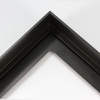 This metal molding features a thin profile, with straight brushed surface offering basic simplicity.